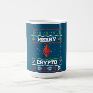 Merry Crypto Ethereum Ugly Christmas Sweater Coffee Mug