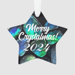 Merry Crystalmas! Labradorite Star Gemstone Ornament