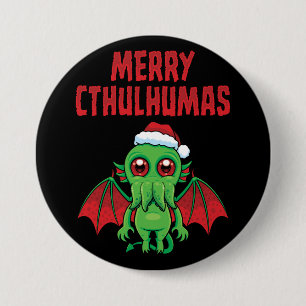 Merry Cthulhumas Seasons Greetings 7.5 Cm Round Badge
