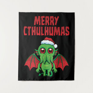 Merry Cthulhumas Seasons Greetings Tapestry