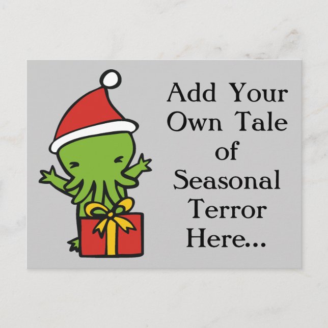 Merry Cthulmas Holiday Postcard (Front)
