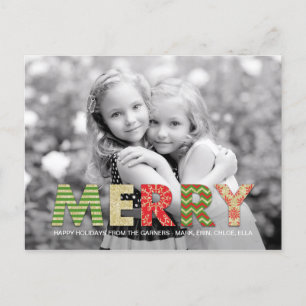 Merry Cutouts Holiday Photo Card