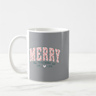 Merry Cvicu Cardiac Nurse Chequered College Coffee Mug
