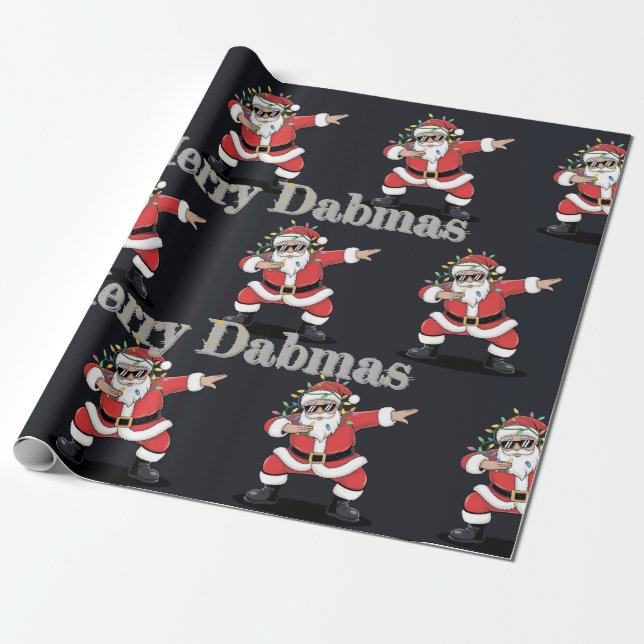 Merry Dabmas Wrapping Paper (Unrolled)