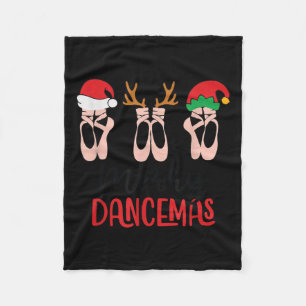 Merry Dancemas Ballet Dance Teacher Christmas Holi Fleece Blanket