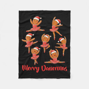Merry Dancemas Ballet Dancer Gingerbread Teacher C Fleece Blanket