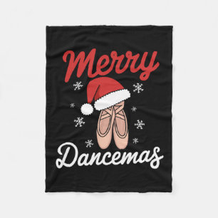 Merry Dancemas Ballet Dancer Teacher Christmas Dan Fleece Blanket