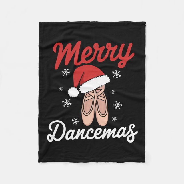Merry Dancemas Ballet Dancer Teacher Christmas Dan Fleece Blanket (Front)