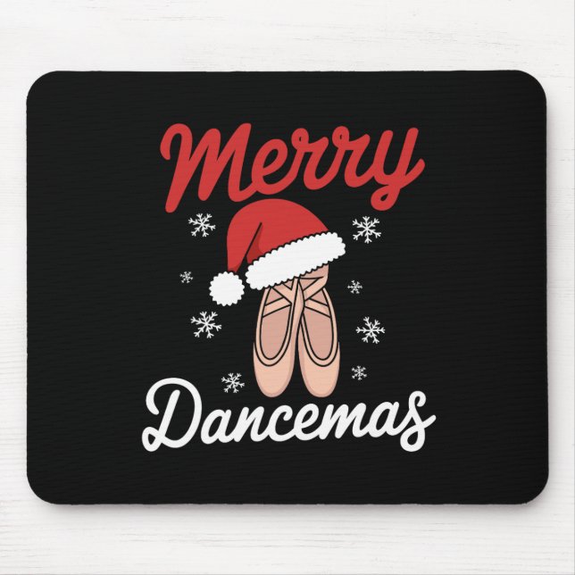 Merry Dancemas Ballet Dancer Teacher Christmas Dan Mouse Pad (Front)