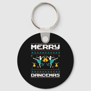 Merry Dancemas Ballet Dancers Ugly Christmas Xmas Key Ring