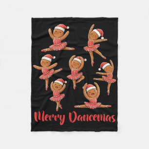 Merry Dancemas Byllet Dancer Gingerbread Teacher C Fleece Blanket