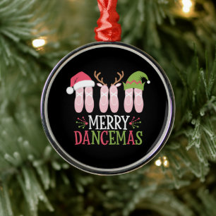 Merry Dancemas Christmas Ballet Shoes Dancing Metal Ornament