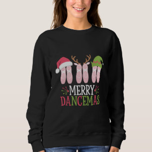 Merry Dancemas Christmas Ballet Shoes Dancing Sweatshirt