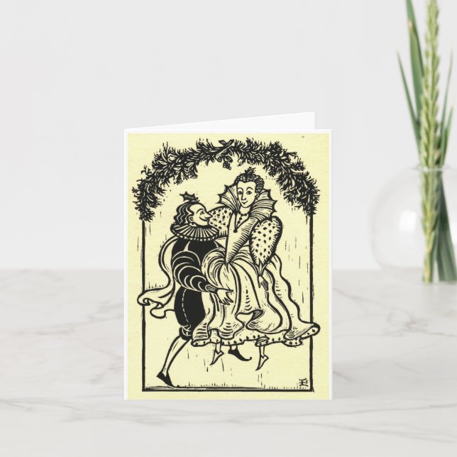 Merry Dancers- Woodcut Card (Front)