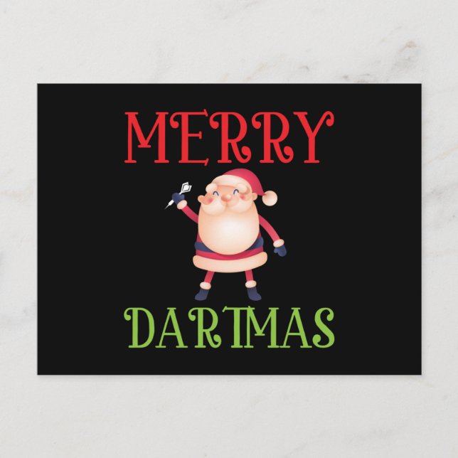 Merry Dartmas - Merry Christmas Dart Postcard (Front)