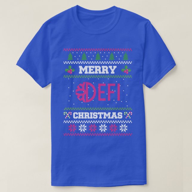 Merry DeFi Christmas Ugly Christmas Sweater Premiu (Design Front)