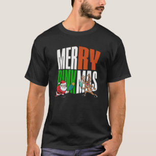 Merry Dinkmas Christmas Pickleball Santa Reindeer  T-Shirt