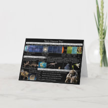 Merry Dinosaur Day on the Cosmic Calendar! Card