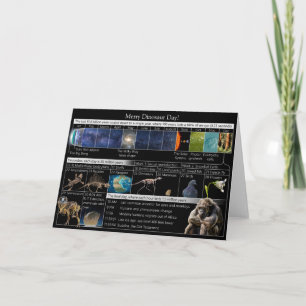 Merry Dinosaur Day on the Cosmic Calendar! Card