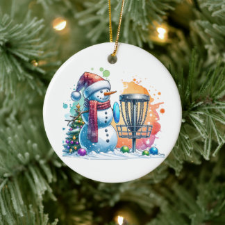 Merry Disc-mas | Disc Golf Personalised Christmas Ceramic Ornament