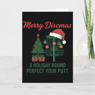 Merry Discmas Holiday Round Perfect Your Putt Disc Card