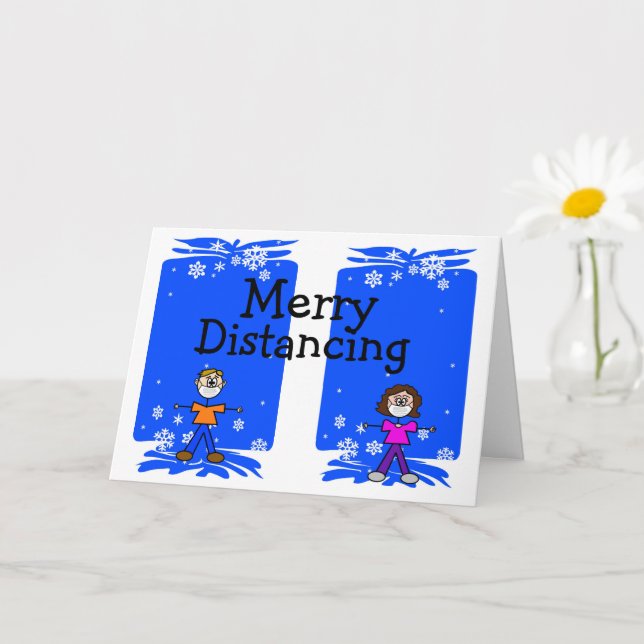 Merry Distancing Coronavirus Christmas Card (Small Plant)