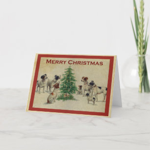 Merry dog Christmas Holiday Card
