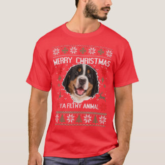 Merry Dogmas Australian Shepherd Dog Christmas Ugl T-Shirt