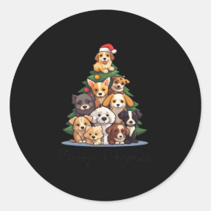MERRY DOGMAS Oversized T-Shirt Classic Round Sticker