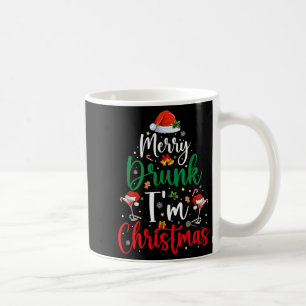 Merry Drunk I'm Christmas Funny Xmas Joke Peppermi Coffee Mug