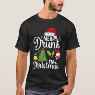 Merry Drunk I'm Christmas  Santa Joke Xmas Beer  3 T-Shirt