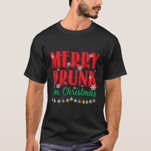 Merry Drunk I'M Christmas Sarcastic Drinking Lover T-Shirt