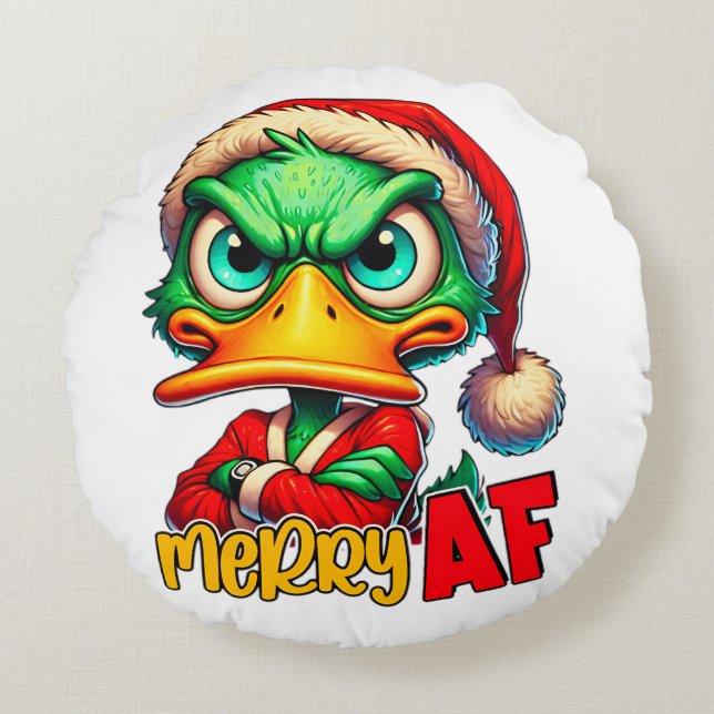 MERRY DUCKING ROUND CUSHION (Front)