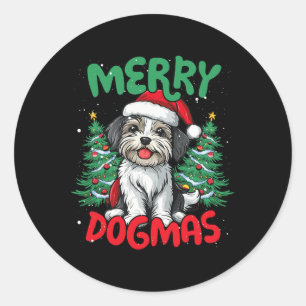 Merry Duckmas Funny Christmas Duck Lover 1 Classic Round Sticker