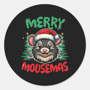 Merry Duckmas Funny Christmas Duck Lover Classic Round Sticker