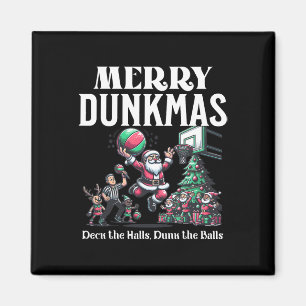Merry Dunkmas Funny Santa Sketll Christmas Humor Magnet