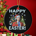 Merry Easter Funny Joe Biden Santa Christmas Ceramic Ornament<br><div class="desc">Merry Easter Funny Joe Biden Confused Christmas Ugly Christmas Sweater Anti-Biden meme is a perfect present for Republicans,  Anti Democrats,  Anti Liberals that love political satire and humour. Joe Biden Merry Patricks Easter Christmas 4th Of July.</div>