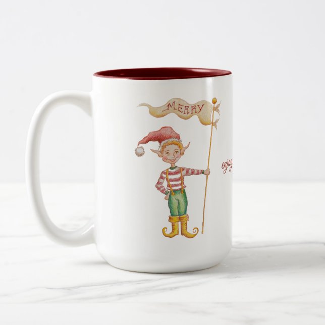 Merry Elf Cup of Cheer mug (Left)