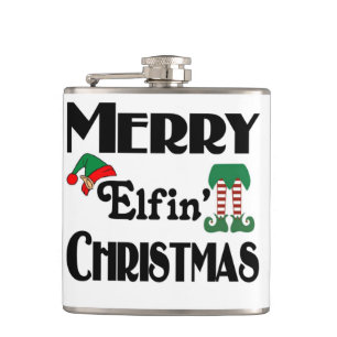 Merry Elfin' Christmas Hip Flask