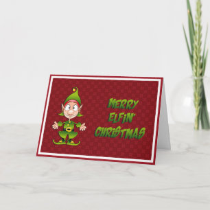 Merry Elfin' Christmas Holiday Card