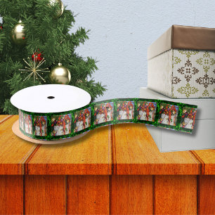 Merry Elves Wrapping Presen 1.5" Wide Satin Ribbon