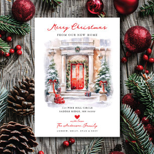 Merry Entrance Christmas New Home Moving  Announcement