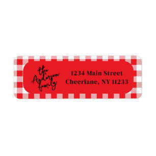 Merry Era Bright Funny One Photo Red Christmas Return Address Label