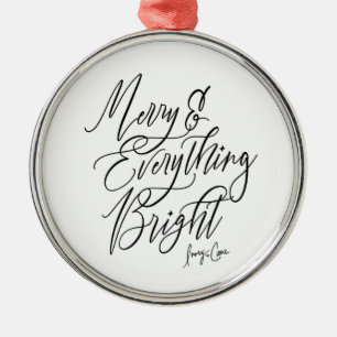 Merry Everything Bright Round Christmas Ornament