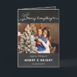 Merry Everything Chalkboard Mistletoes Christmas Holiday Card<br><div class="desc">Rustic 'Merry Everything' Chalkboard Mistletoes Christmas / Holiday Photo Card. Modern holiday / christmas photo card featuring 3 separate photos with front, inside and back design. The base background can be changed to the colour of your choice. Most text is editable. Designed / original artwork by fat*fa*tin. Easy to personalise...</div>