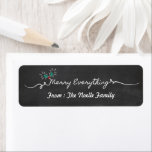 Merry Everything Chalkboard Mistletoes Christmas Return Address Label<br><div class="desc">Designed by fat*fa*tin. Easy to customise with your own text,  photo or image. For custom requests,  please contact fat*fa*tin directly. Custom charges apply.

www.zazzle.com/fat_fa_tin
www.zazzle.com/color_therapy
www.zazzle.com/fatfatin_blue_knot
www.zazzle.com/fatfatin_red_knot
www.zazzle.com/fatfatin_mini_me
www.zazzle.com/fatfatin_box
www.zazzle.com/fatfatin_design
www.zazzle.com/fatfatin_ink</div>