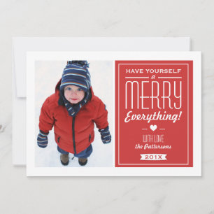 Merry Everything Christmas Greeting Photo Card