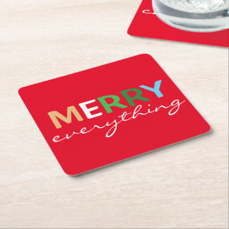 "Merry Everything" Christmas Holiday Coasters