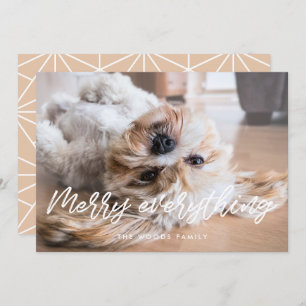 Merry Everything Christmas Modern Photo Holiday Card