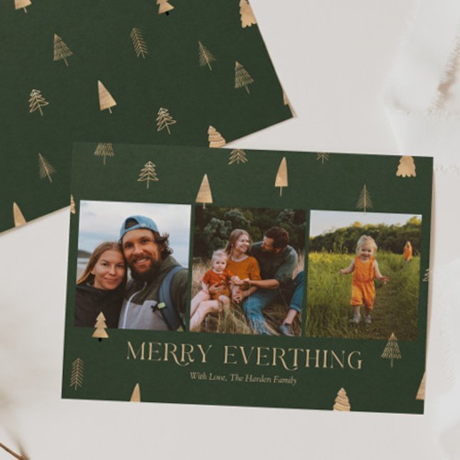 Merry Everything Christmas Photo  Card (Creator Uploaded)